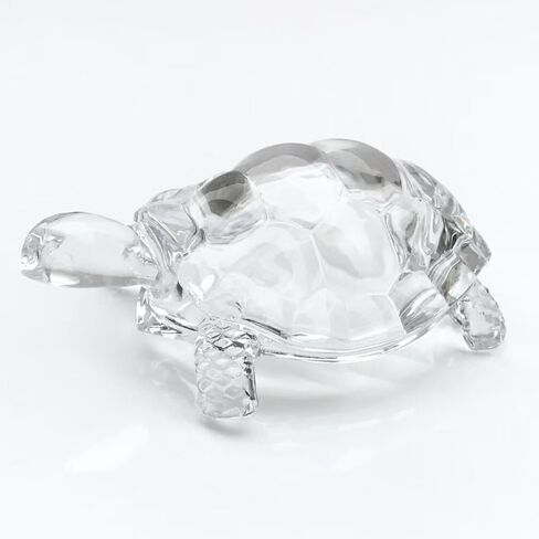 Clear Crystal Turtle Feng Shui Vastu Tortoise Showpiece for Home Office Decor Good Luck in Saudi Arabia