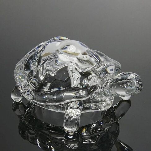 Clear Crystal Turtle Feng Shui Vastu Tortoise Showpiece for Home Office Decor Good Luck in Saudi Arabia