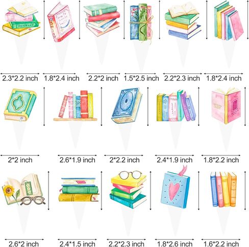 كتاب القراءة كب كيك القبعات العالية الكتب تحت عنوان زينة الحفلات 48 قطعة مكتبة القصص القصيرة نادي كعكة القبعات العالية الكتب لوازم حفلة عيد ميلاد لأحب قراءة ديكور دش الطفل in Saudi Arabia