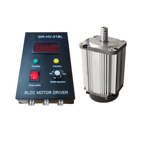 QIWO بدون فرش 3000/6000 دورة في الدقيقة 1200 وات 80 مم مربع 14 عمود محرك BLDC عالي السرعة وعزم دوران عالي ومحرك قاعة منخفض الضوضاء مع سائق (110 فولت - 1200 واط 6000 دورة في الدقيقة) in Kuwait