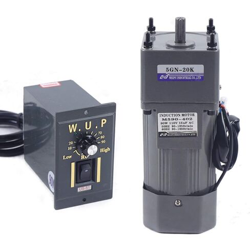 110V 90W 27RPM Ac Gear Motor Electric Single-Phase Motor with Variable Speed Adjustable Controller Governor Geared Motor and Adjustable Speed Controller Combo (50K) in Saudi Arabia