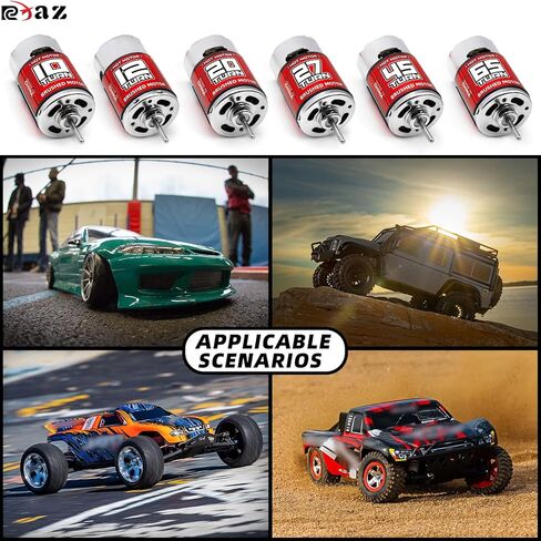 RC Motor 550 10T Brushed Motor Splash-Proof for 1/10 Trx4 Slash ARRMA Granite Senton Axial Redcat HSP HPI Off-Road,Racing,Drifting,High Speed Car (10T) in Saudi Arabia
