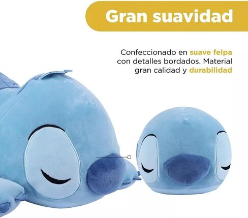 MINISO 24 بوصة ديزني ستيتش سوبر سوفت ثيم سلسلة الحفلات وسادة لعبة هدية، غرزة نوم كبيرة، حيوان ليلو المحشو الناعم، ديكور غرفة نوم الأطفال in Saudi Arabia
