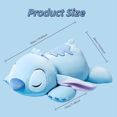 MINISO 24 بوصة ديزني ستيتش سوبر سوفت ثيم سلسلة الحفلات وسادة لعبة هدية، غرزة نوم كبيرة، حيوان ليلو المحشو الناعم، ديكور غرفة نوم الأطفال in Saudi Arabia