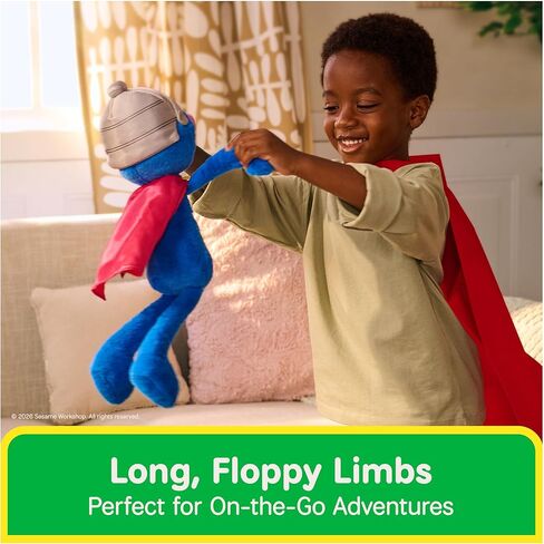 GUND Sesame Street Official Toothpick Super Grover Plush، دمية قطيفة، لعبة حسية، حيوانات محشوة في شارع سمسم، هدايا للأطفال، أزرق، 38.1 سم in Saudi Arabia