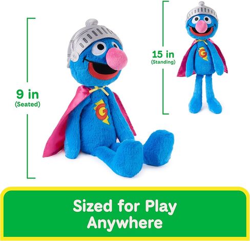 GUND Sesame Street Official Toothpick Super Grover Plush، دمية قطيفة، لعبة حسية، حيوانات محشوة في شارع سمسم، هدايا للأطفال، أزرق، 38.1 سم in Saudi Arabia
