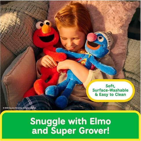 GUND Sesame Street Official Toothpick Super Grover Plush، دمية قطيفة، لعبة حسية، حيوانات محشوة في شارع سمسم، هدايا للأطفال، أزرق، 38.1 سم in Saudi Arabia