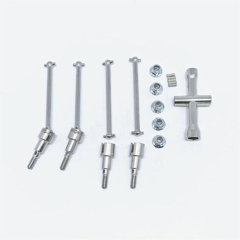 KingVal Replacement Metal Front and Rear Drive Shaft Combo RC Parts Compatible with JJRC Q117-A PRO Q117-B PRO Q117-C PRO Q117-D PRO RC Car in Saudi Arabia