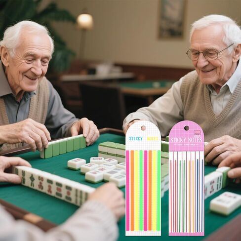 320 قطعة من ملاحظات مكتشف خط بطاقة Mahjong الشفافة، ملصقات قابلة للكتابة بدون بقايا، قارئ القواعد ملحقات Mah Jongg للمبتدئين واللاعبين، قارئ الإستراتيجية والقواعد لبطاقات NMJL in Saudi Arabia