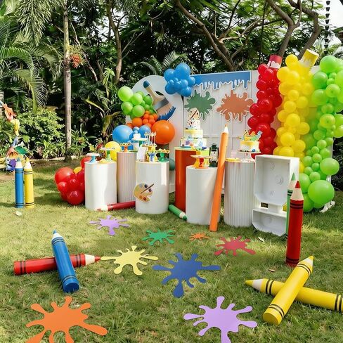 18 قطعة من Eaasty طلاء فني لتزيين الحفلات، قطع من الطلاء الملون، صورة ظلية لرذاذ الطلاء، ملصق ورقي لتزيين حفلات أعياد الميلاد، لوحة إعلانات للفصول المدرسية، حرفية لتزيين جدران المنزل in Saudi Arabia