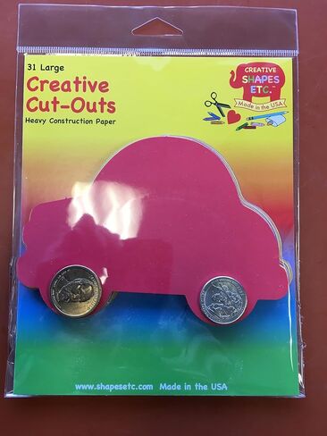 5.5" Car Tri-Color Creative Cut-Outs, 31 Cut-Outs in a Pack for Summer, Learning Games. Vehicle Themes, Travel Projects, Classroom Kids’ School Craft Projects in Saudi Arabia