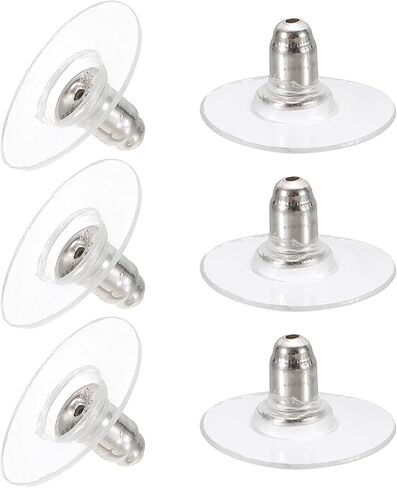 PATIKIL 925 Sterling Silver Earring Backs Replacements, Locking Earring Backs Earring Stopper Secure Locking Charm for Studs, Heavy Droopy Earrings in Saudi Arabia