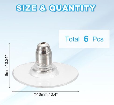PATIKIL 925 Sterling Silver Earring Backs Replacements, Locking Earring Backs Earring Stopper Secure Locking Charm for Studs, Heavy Droopy Earrings in Saudi Arabia