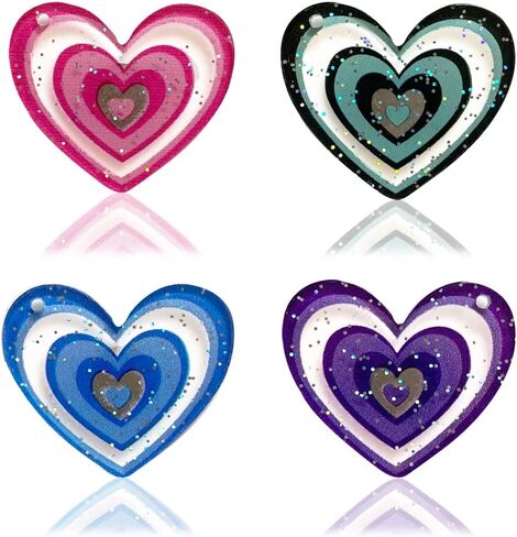 Pack of 4 Diamond Painting Magnetic Cover Minders, Cartoon Animals Duck Koala Cactus Heart Style Cover Holder Magnet for 5D DIY Diamond Art Accessories Tool (Heart) in Saudi Arabia