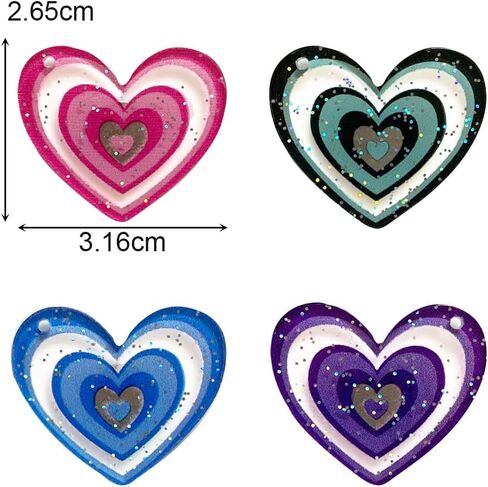 Pack of 4 Diamond Painting Magnetic Cover Minders, Cartoon Animals Duck Koala Cactus Heart Style Cover Holder Magnet for 5D DIY Diamond Art Accessories Tool (Heart) in Saudi Arabia