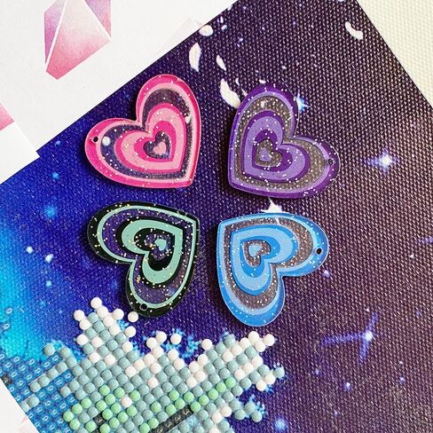Pack of 4 Diamond Painting Magnetic Cover Minders, Cartoon Animals Duck Koala Cactus Heart Style Cover Holder Magnet for 5D DIY Diamond Art Accessories Tool (Heart) in Saudi Arabia