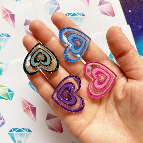 Pack of 4 Diamond Painting Magnetic Cover Minders, Cartoon Animals Duck Koala Cactus Heart Style Cover Holder Magnet for 5D DIY Diamond Art Accessories Tool (Heart) in Saudi Arabia