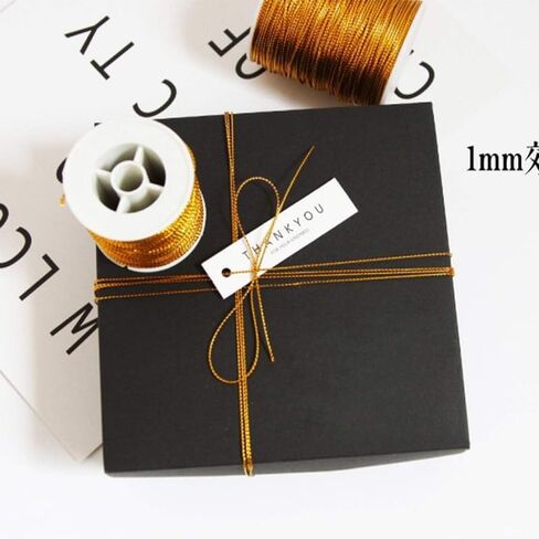 1mm Spool Gold Metallic Cord Tinsel String Jewelry Braided Thread, Total Length 109 Yards/ 328 Feet (Gold) in Saudi Arabia
