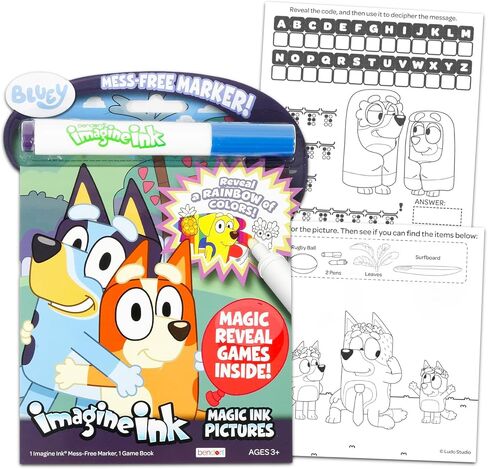 Bluey Mess Free Coloring Book Set - Bundle with Bluey Imagine Ink with Mess Free Coloring Pages Plus Stickers, More | Coloring Activities for Boys, Girls, Kids in Saudi Arabia