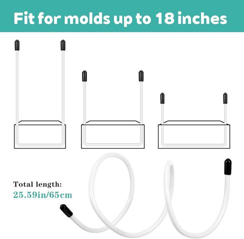2Pcs Flexible Soap Swirl Tools, Soap Swirl Tools Bendable Soaps Making Tool Supplies 25.6" Hanger Swirls Wire for Cold Process Soaps, Hanger Swirls Tool for Adjustable Hangers Wire for Molds Up to 18" in Saudi Arabia