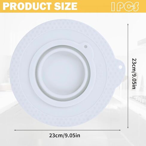 غطاء وعاء خلاط من السيليكون متوافق مع خلاط كيتشن ايد 4.5-5 لتر برأس مائل، غطاء وعاء الخلاط لمنع انسكاب المكونات (أبيض) in Kuwait