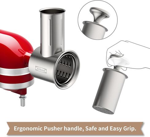 ملحق تقطيع وتقطيع من الفولاذ المقاوم للصدأ لخلاط حامل KitchenAid، ومرفق مبشرة الجبن لـ KitchenAid مع 5 شفرات، آمن للاستخدام في غسالة الأطباق in Kuwait