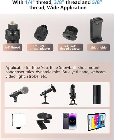 اتش اي ام ام او توب حامل ذراع مثبت للكاميرا العلوية، ذراع سحري مرن مع مشبك فائق بحد أقصى حامل اضاءة للكاميرا يثبت على المكتب بوزن 6 باوند بحد اقصى ارتفاع 41 انش لجهاز عرض ضوئي وامض وضوء فيديو MS05 in Kuwait