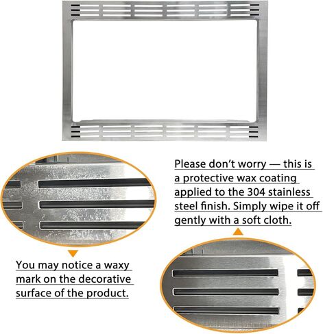 NN-TK922SS 27-inch Trim Kit for 2.2 cu ft Microwave Ovens Compatible with Panasonic, 27 inch, Stainless Steel in Saudi Arabia