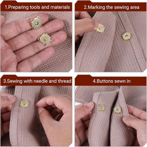 30 Sets Gold Plum Magnetic Snaps Buttons 14mm Magnetic Snaps Sewing Plum Buttons for Purses Handbags Clothes in Saudi Arabia