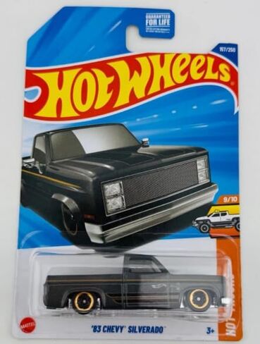 Hot Wheels '83 Chevy Silverado [Black] Hot Trucks 9/10, 157/250, 1:64 Scale Diecast Vehicle in Kuwait