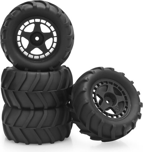 1/14 RC Car Tires and Wheels, daitoku 12mm Hex RC Truck Tires for TRAXXAS 1/16 E-Revo Rlaarlo HSP 94186 16208 16209 16210 WLtoys 144001 MJX16208 HBX2105A 3101A 1/14 1/16 Truck in Saudi Arabia