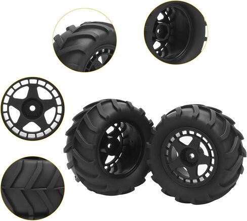 1/14 RC Car Tires and Wheels, daitoku 12mm Hex RC Truck Tires for TRAXXAS 1/16 E-Revo Rlaarlo HSP 94186 16208 16209 16210 WLtoys 144001 MJX16208 HBX2105A 3101A 1/14 1/16 Truck in Saudi Arabia