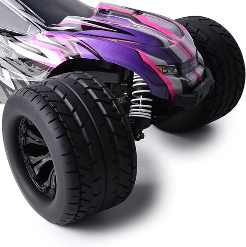 Preglued 12mm Hex RC Wheels Tires 1/10 Scale RC Truck Tires and Wheels 2.8" MT Tyres for Traxxas Rustler Stampede 2WD 4x4 VXL Hoss E-Revo Redcat Volcano EPX Riaario Amoril 1-10 RC Monster Truck in Saudi Arabia