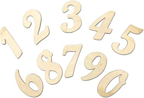 3 Inch 168 Pieces Wooden Numbers Unfinished Wood Numbers 0-9 Clock Numbers for Painting DIY Crafts in Saudi Arabia