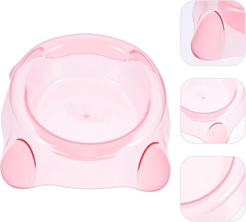 Candy Color Crystal Dog Feed Bowl, Large Pink Pet Water Feeder, Portable Cat and Puppy Food Container for Home and Travel in Saudi Arabia