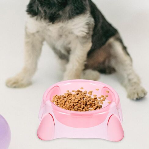 Candy Color Crystal Dog Feed Bowl, Large Pink Pet Water Feeder, Portable Cat and Puppy Food Container for Home and Travel in Saudi Arabia
