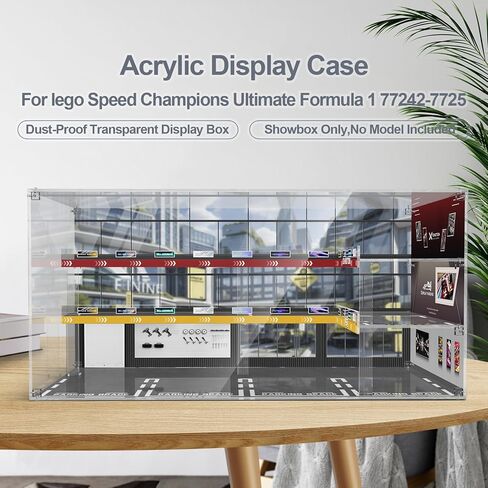 Acrylic Display Case for Lego Speed Champions Ultimate Formula 1 Collector's Pack, Dust-Proof Protective Showcase Box for F1 Model Car Kit (Model Car NOT Included) in Kuwait