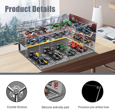 Acrylic Display Case for Lego Speed Champions Ultimate Formula 1 Collector's Pack, Dust-Proof Protective Showcase Box for F1 Model Car Kit (Model Car NOT Included) in Kuwait
