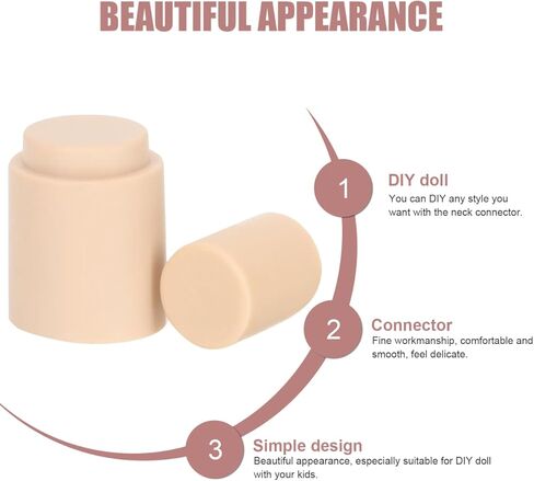 Generic 1/6 مقياس DIY دمية الرقبة موصل لملحقات نموذج الجندي اليدوية المدمجة 0.59 بوصة دعم الرقبة المشتركة لصياغة الدمية وتوريد الألعاب in Kuwait