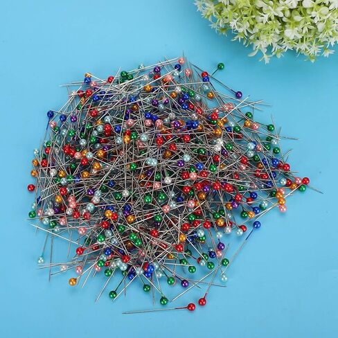 Zerodis Sewing Pins Color Sewing Pearl Pin Pearlized Ball Head Quilting Pins Multicolor Corsage Stick Pin for Household DIY Patch Work Handmade Quilting and Stationery Other in Saudi Arabia