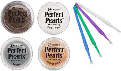 حزم Ranger Perfect Pearls المكونة من 4 قطع - كابتشينو، بيرفكت بيرل، بيوتر، وبرونز مثالي - مع أعواد تفاصيل تريبيز in Kuwait
