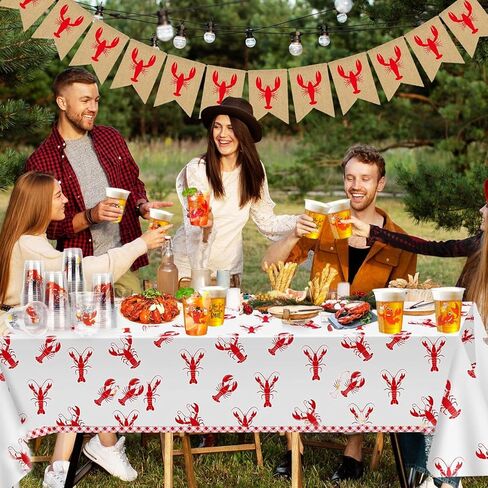 60 Pcs Crawfish Boil Cups, 16 oz Plastic Cups Disposable Party Decoration Lobster Cup Drinking Tableware for Party Supplies in Saudi Arabia