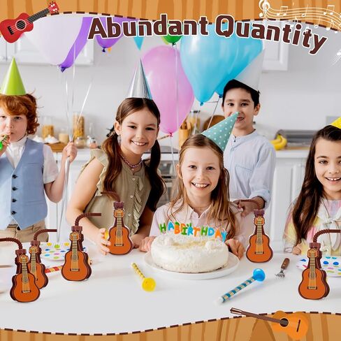 Tanlade 24 Pcs 10 oz Guitar Shaped Cups Bulk with Straw Plastic Guitar Cups Musical Theme Party Drinking Bottles Rock 80s Supplies for Music Birthday Party Carnival Decoration in Saudi Arabia
