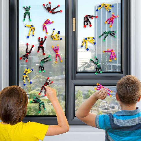 Letapapa 28 Pack Valentine's Day Cards for Kids with Sticky Wall Climbing Men Ninja Toys, Valentines Greeting Cards for Boys Girls School Classroom Gifts Exchange, Valentine's Prizes Party Favors in Saudi Arabia