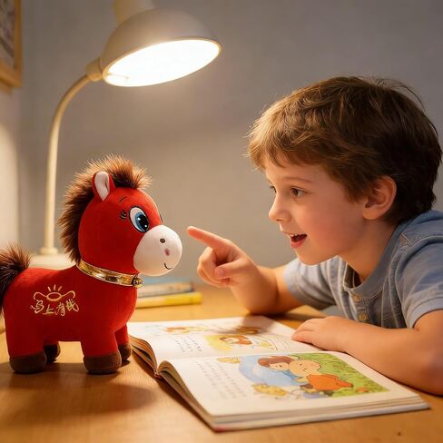 Crying Horse, Sad Horse, Year of 2026 Horseplush, Lucky Chinese Lunar New Year Ornament for Home Store Tabletop Decor, Red Smiling/Crying Horsespring Festival in Saudi Arabia