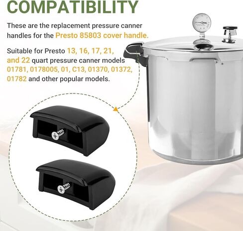 85803 Pressure Cooker Cover Handle Replacement for Presto Pressure Canner, Fits for 13-22 Quart Pressure Canner 01781, 0178005(2 Pack) in Saudi Arabia