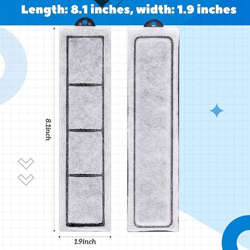 12 Pcs Filter Cartridges Replacement Refill Compatible with RF-S for Desktop Aquariums in Kuwait