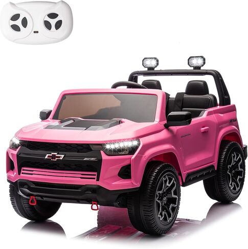 لعبة ركوب بوستاك 24 فولت مع جهاز تحكم عن بعد للوالدين، طاقة كهربائية تعمل بالبطارية 4WD 4 عجلات للأطفال الصغار، ركوب الأطفال على شاحنة UTV سيارات الأطفال للقيادة مع أضواء LED بلوتوث، وردي in Kuwait