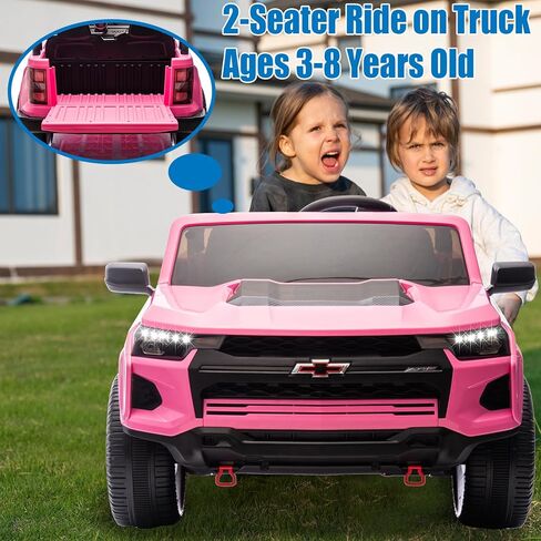 لعبة ركوب بوستاك 24 فولت مع جهاز تحكم عن بعد للوالدين، طاقة كهربائية تعمل بالبطارية 4WD 4 عجلات للأطفال الصغار، ركوب الأطفال على شاحنة UTV سيارات الأطفال للقيادة مع أضواء LED بلوتوث، وردي in Kuwait
