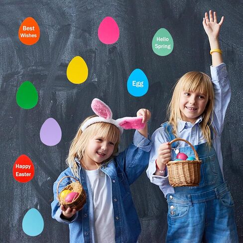 144 Pcs Large Easter Egg Cutouts 6 Inch Paper Egg Shape Cut-Outs Assorted Color Easter Egg Accents Classroom Decoration for Kids School Craft Projects Classroom Spring Easter Party Decor in Saudi Arabia
